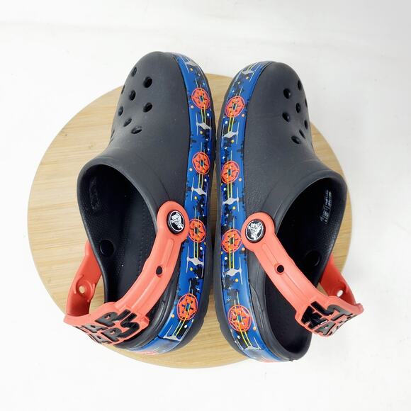 CROCS Star Wars Shoes Kids 12 Imperial Darth Vadar Black Girls Boys Clog Sandal - Picture 10 of 12